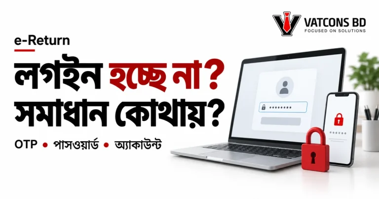 e-Return লগইন, OTP ও পাসওয়ার্ড সমস্যার সমাধান